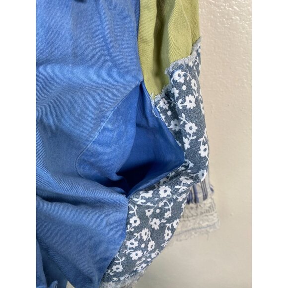 Bluevelvet Patchwork Poncho Top size M/ L Artsy Hippie Lagenlook Boho Peasant - Picture 9 of 16